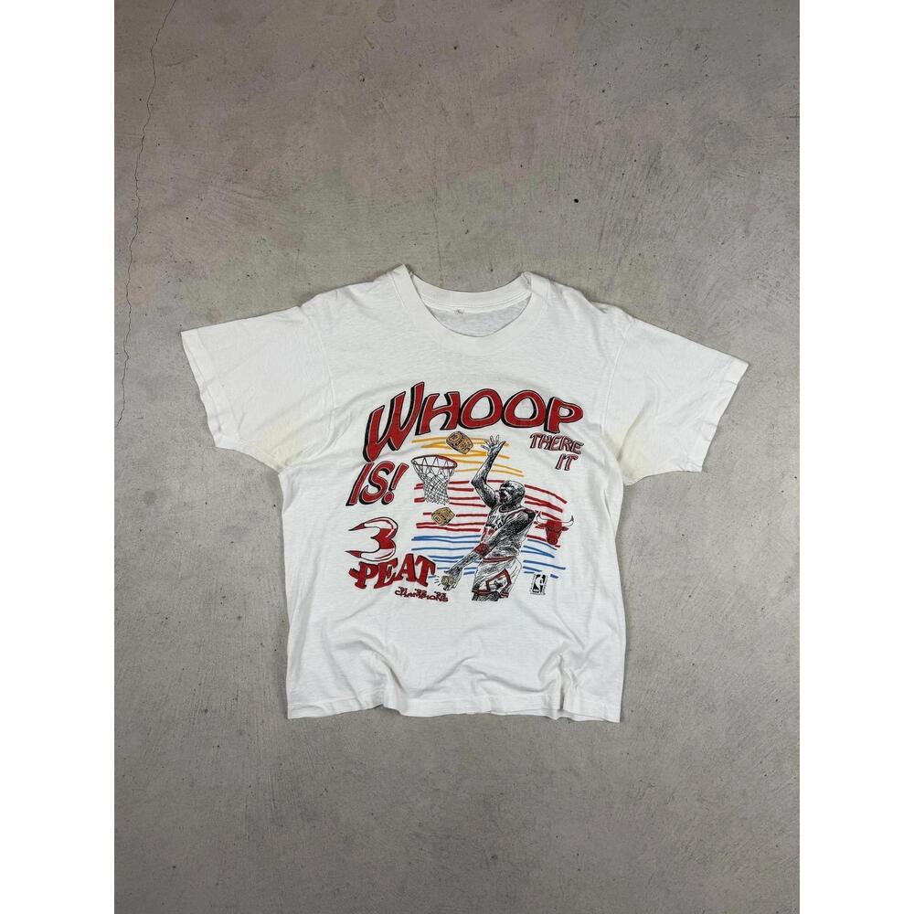 1993 Chicago Bulls  3 Peat  Champions Whoop There Is Is  Tee